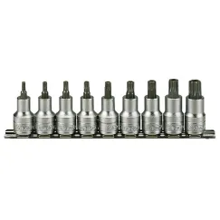 9 Piece 1/2\" Drive TX Bit Sockets